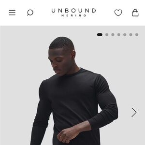 Unbound Black Merino Wool Long Sleeve Crew